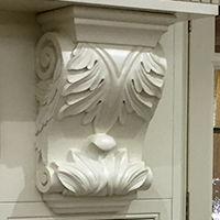 Detailed painted corbel image